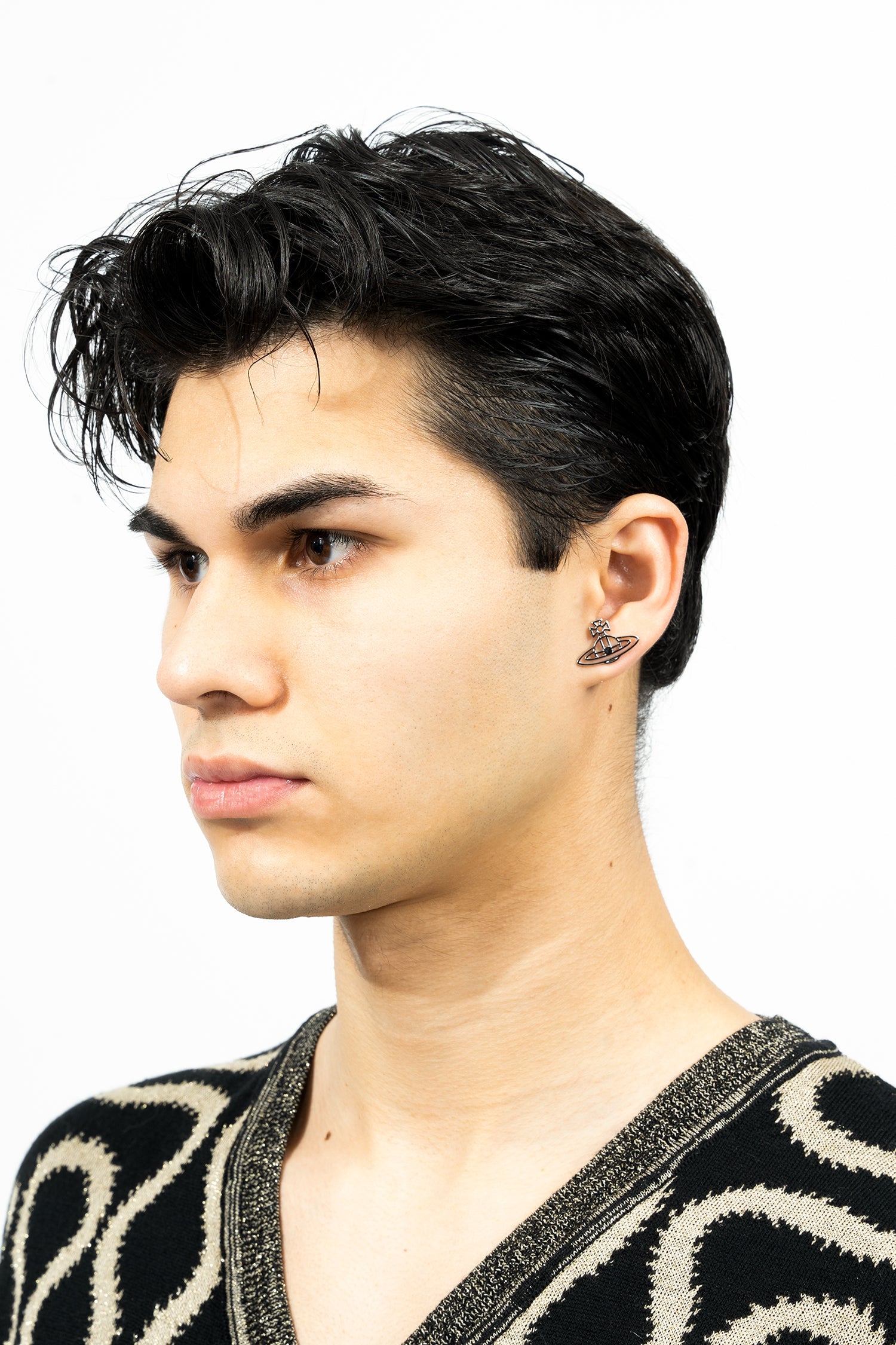 Thin Lines Flat Orb Stud Earrings – ELKEL